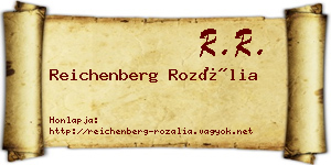 Reichenberg Rozália névjegykártya